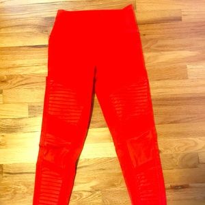 Alo Yoga Red Moto Legging High Rise